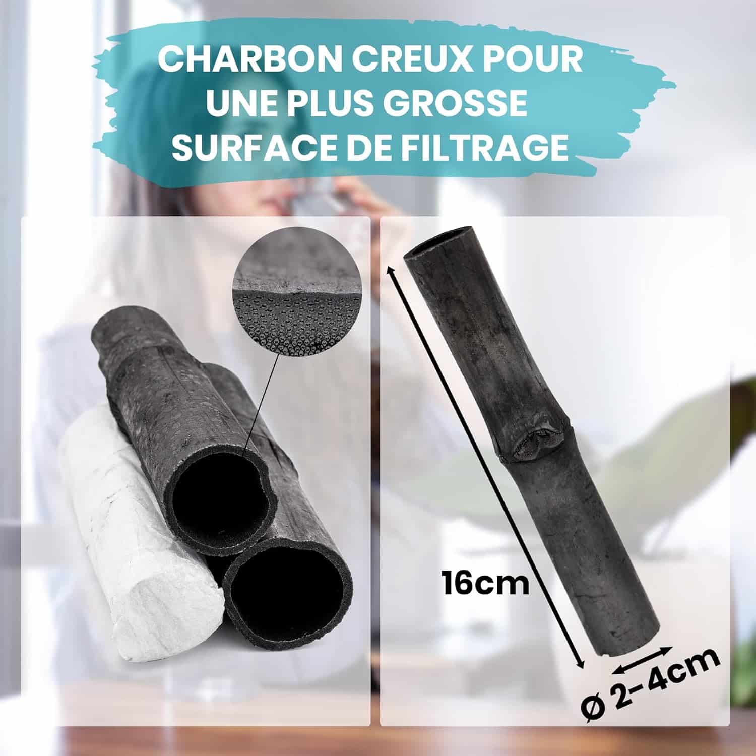Charbon Takesumi de Bambou X3 - pour purifier l’Eau – Image 6
