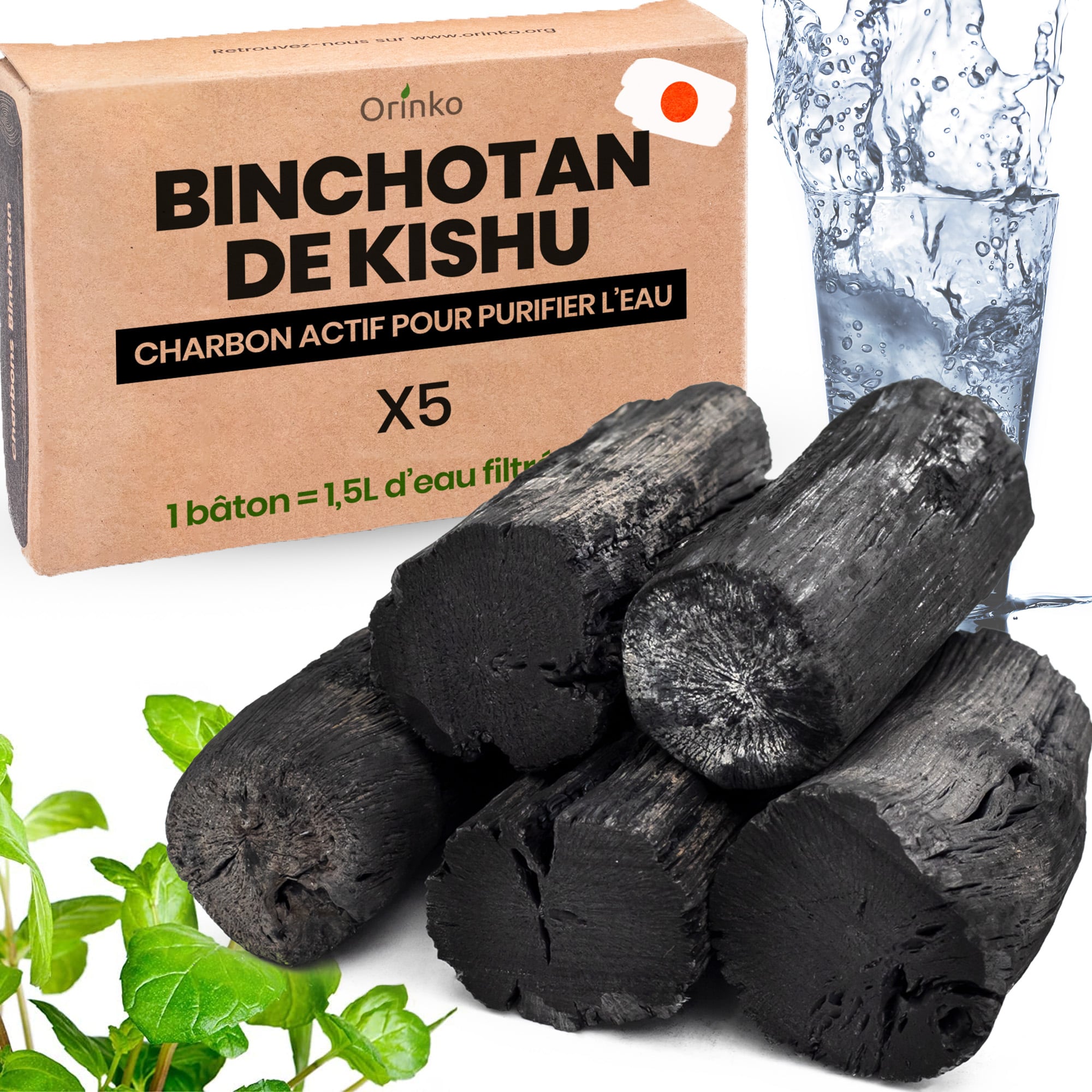 Binchotan de Kishu - Charbon Japonais x5