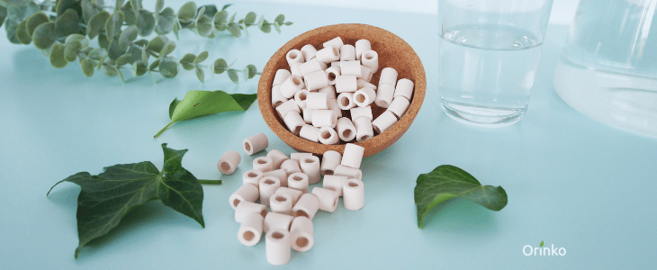 Perles de céramique roses