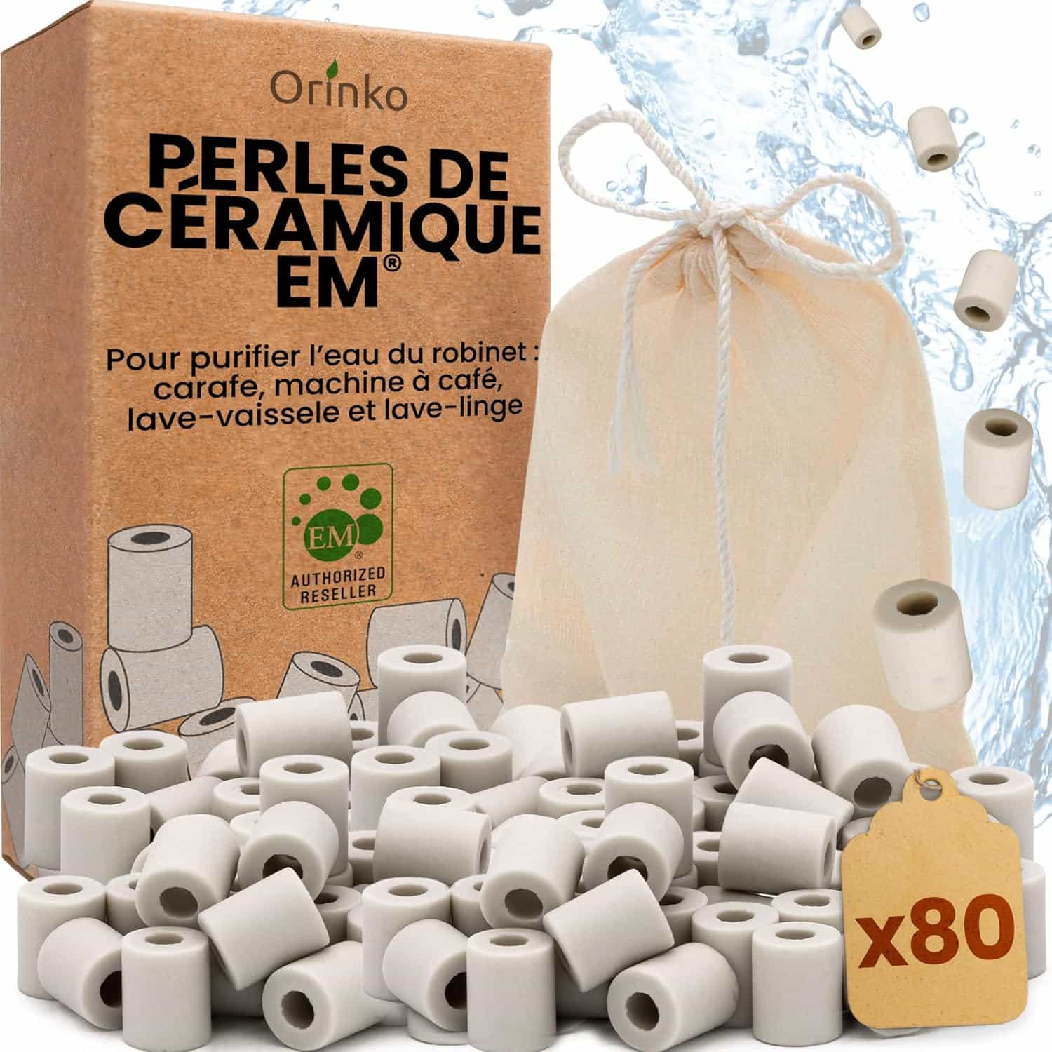 Perles de Céramique grises EM® x80 (boîte)
