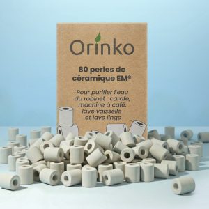 Perles de céramique EM grises x80