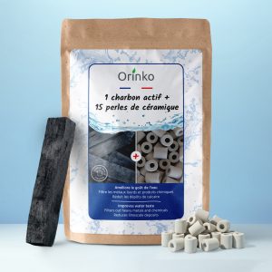 Charbon actif français x1 + 15 Perles céramiques