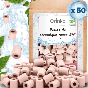 Perles de céramique EM roses