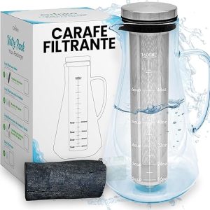 Kit de Purification d'Eau : Carafe 1.6L et Binchotan de Kishu