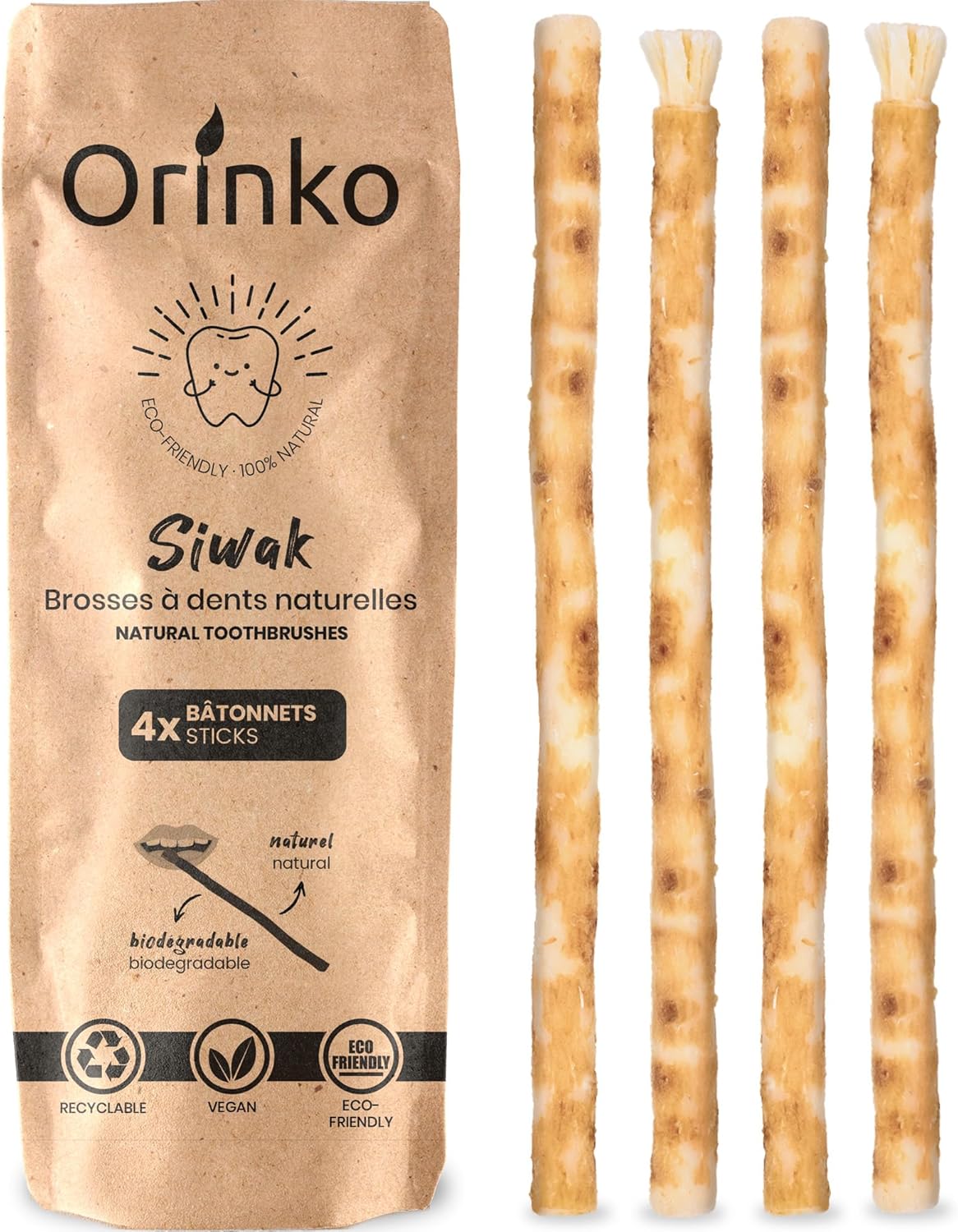 Bâtons de Siwak x4 - Brosse à dents 100% naturelle