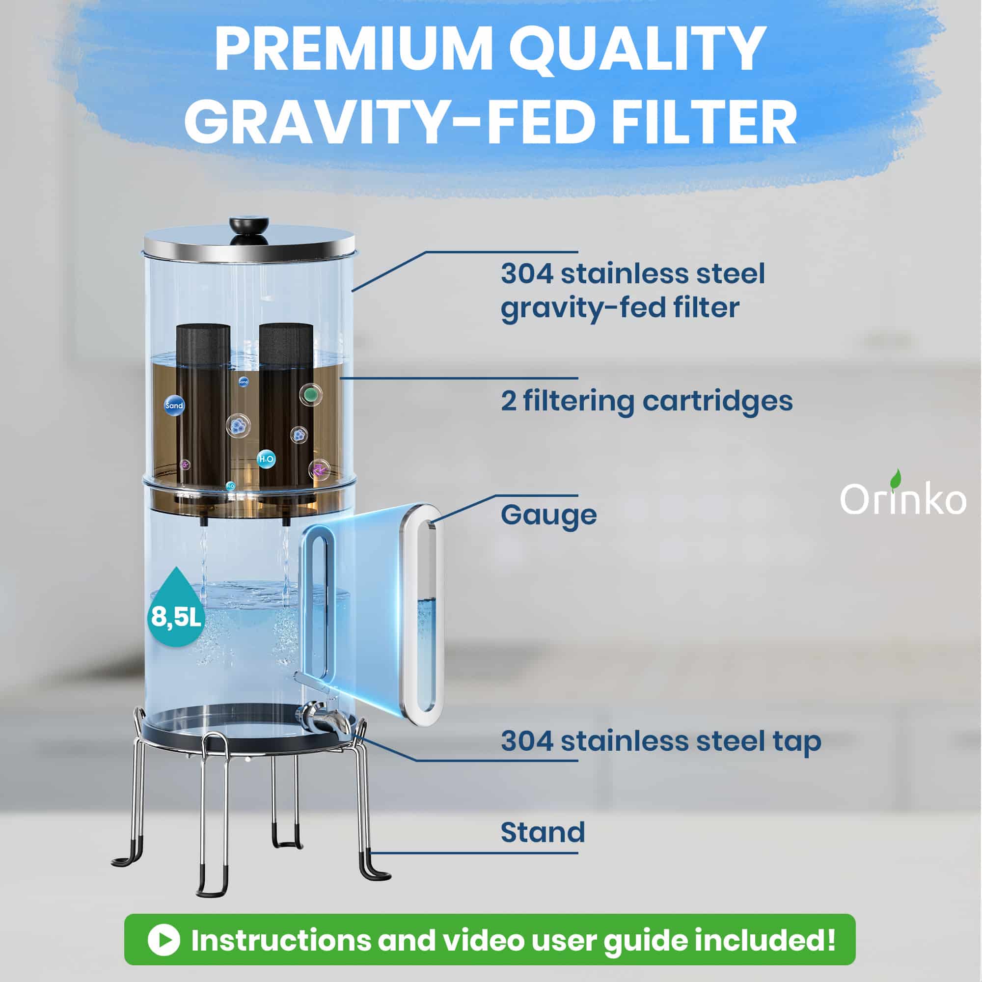 8.5L Gravity-fed water filter - Image 6