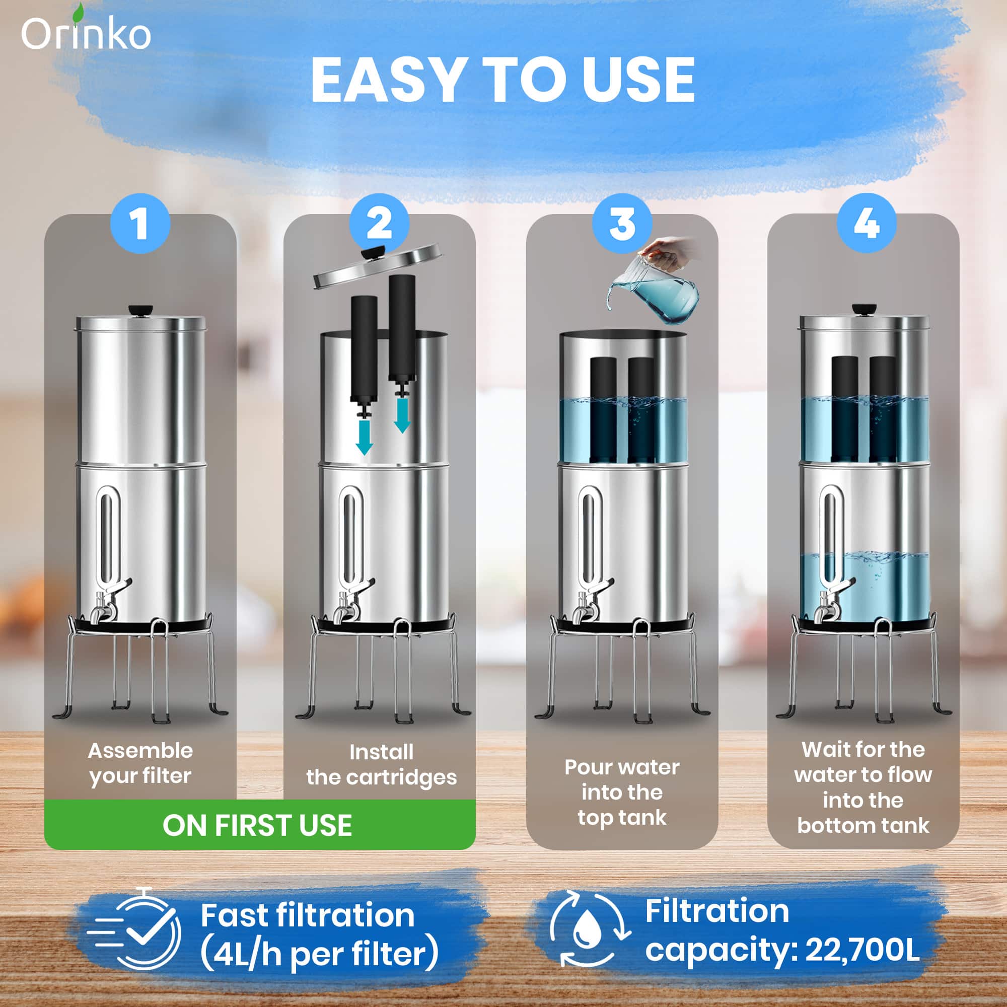 8.5L Gravity-fed water filter - Image 3