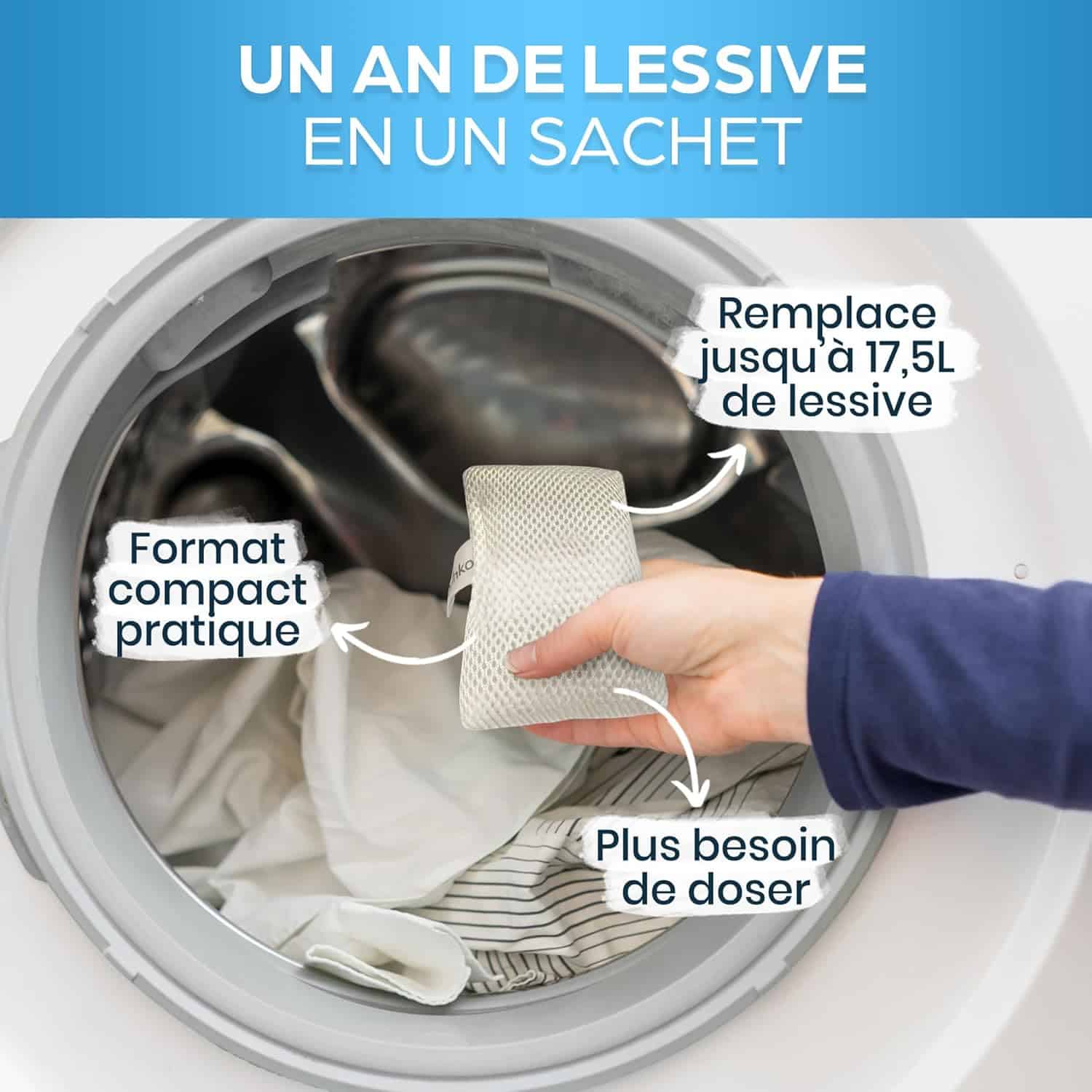 Lessive écologique Orinko – Billes de magnésium réutilisables, 350 lavages zéro déchet, hypoallergénique pour tous textiles, Sans Produits Chimiques – Image 2