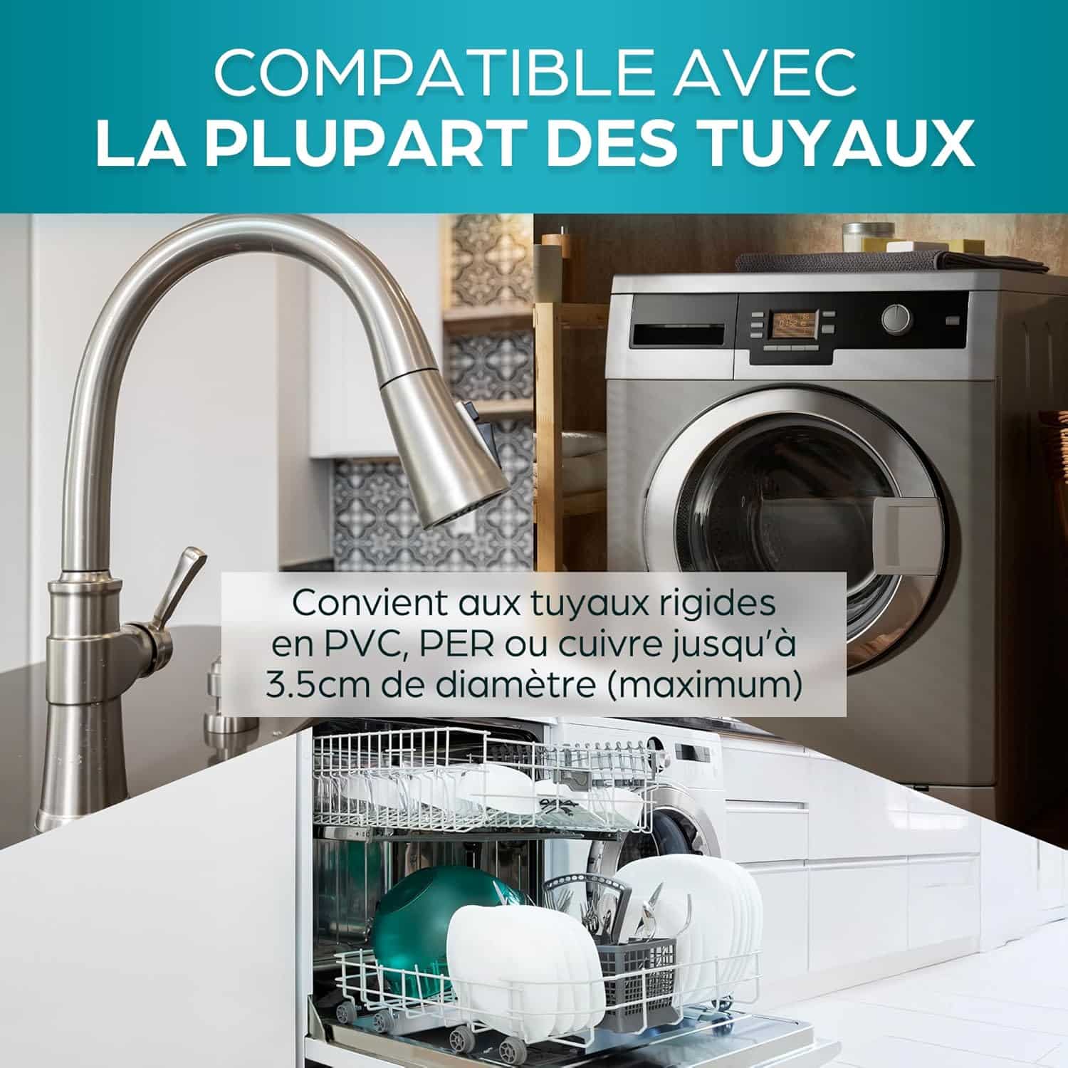 Aimant Anticalcaire Magnétique Puissant pour Canalisation et Robinet – Anti Calcaire pour Lave-Linge, Lave-Vaisselle et Douche – Adoucisseur d’Eau sans Produit Chimique – Image 7
