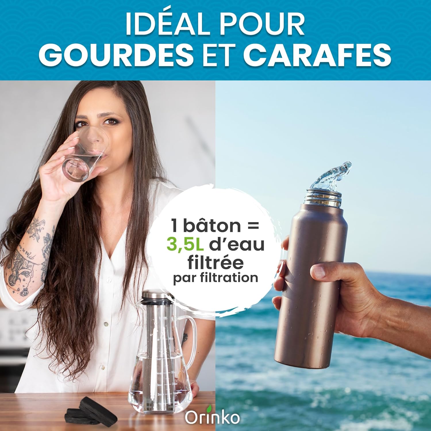 Binchotan de Kishu x4 - Charbon Actif pour Eau Taille M – Image 5