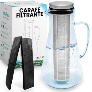 Kit de Purification d'Eau : Carafe 1.6L et Takesumi Japonais x2