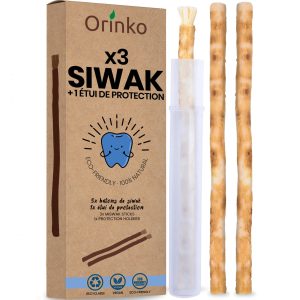 Bâtons de Siwak x3 + 1 Étui de Protection – Brosse à Dents 100% Naturelle