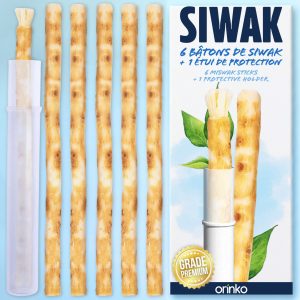 Bâtons de Siwak x6 + 1 Étui de Protection – Brosse à Dents 100% Naturelle