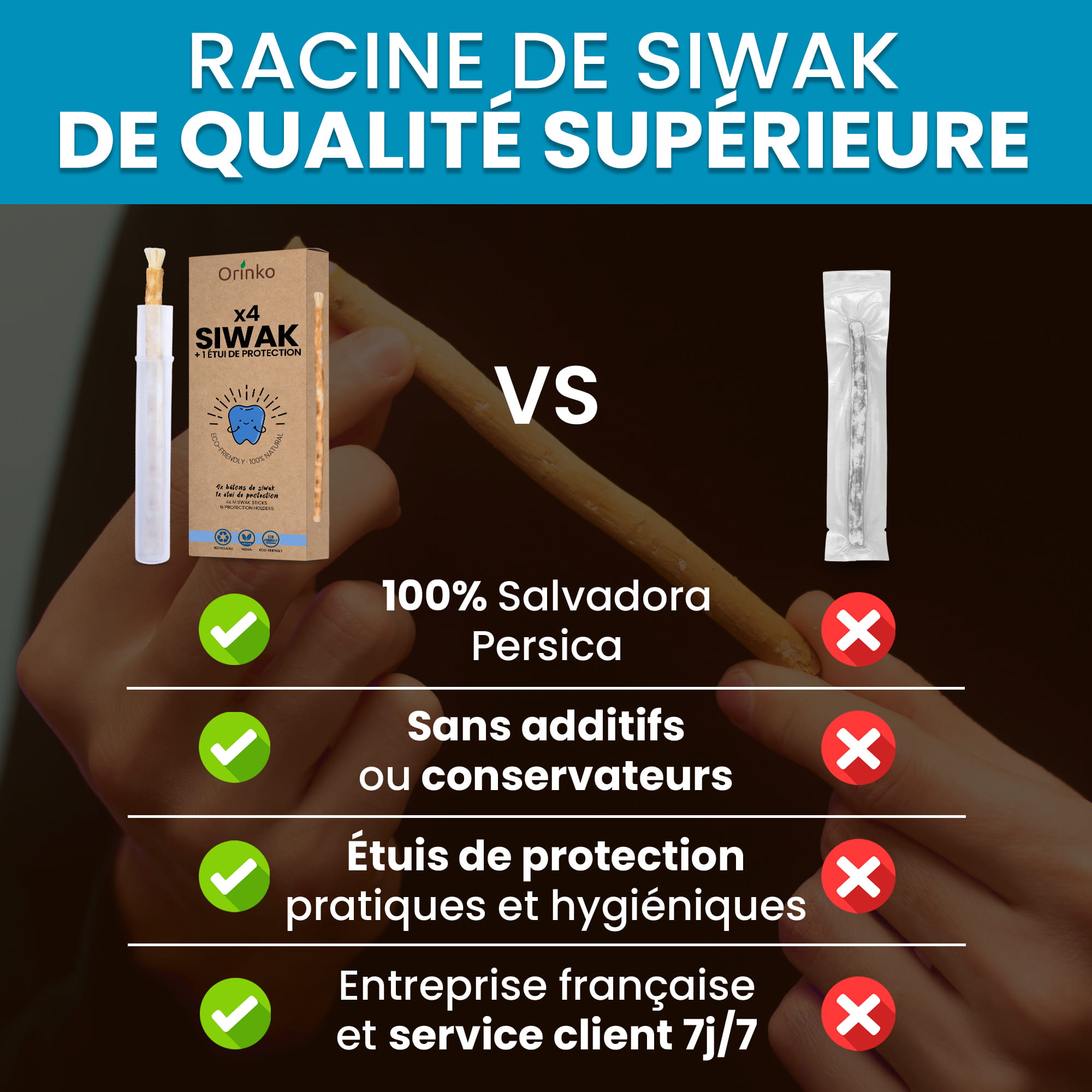 Bâtons de Siwak x3 + 1 Étui de Protection – Brosse à Dents 100% Naturelle – Image 4