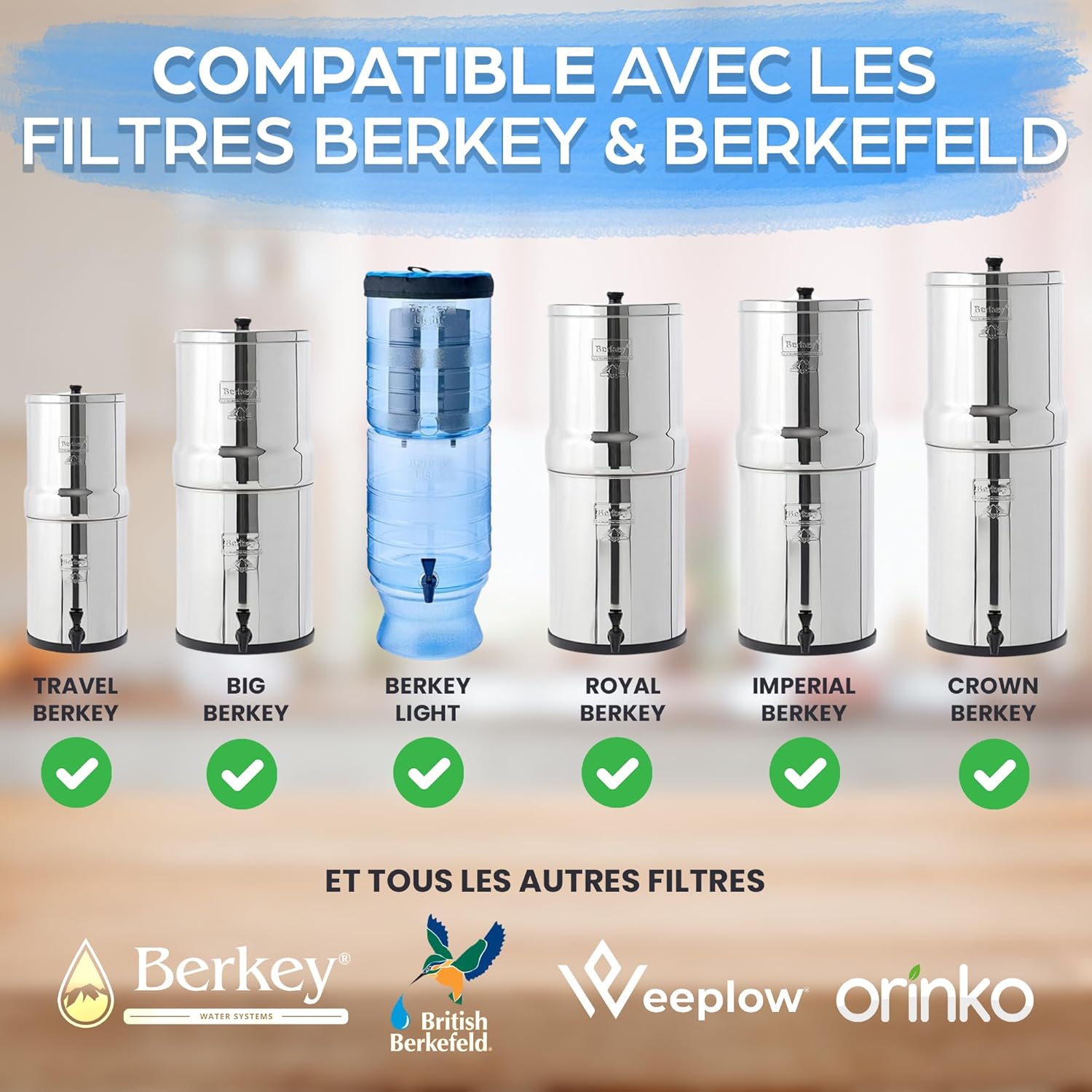 Compatible avec les filtres Berkey & Berkefeld