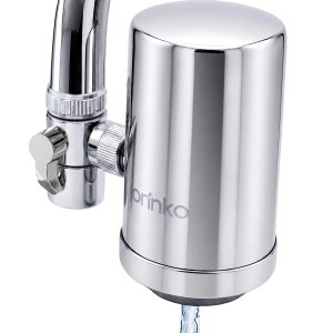 Filtre à Eau pour Robinet, 2L/min, Cartouche Charbon Actif Remplaçable