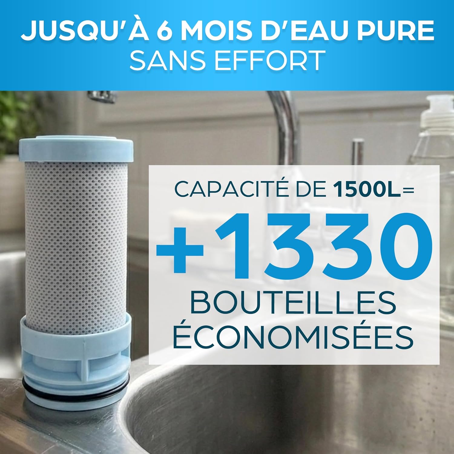 Cartouche Filtre à Eau Robinet, 8 Couches de Filtration, 2L/min – Image 5