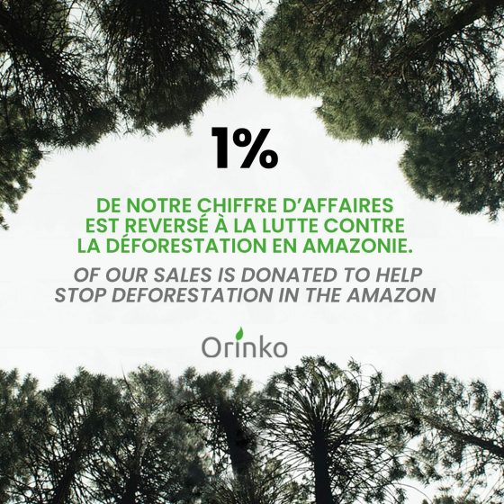 1% reversé pour la reforestation 1% reversé pour la reforestation
